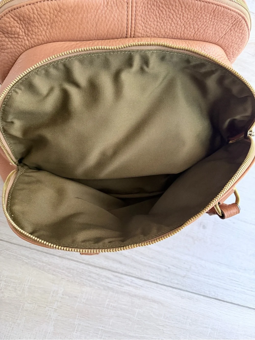 NWT J. Crew Pebbled Leather Satchel - Camel/Tan